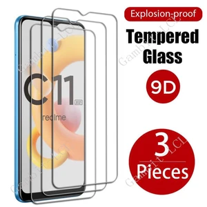 3PCS Tempered Glass For Realme C11 Protective ON RealmeC11 C 11 2021 2020 RMX2185 RMX3231 6.52" Screen Protector Cover Film