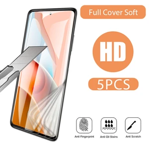 5PCS Hydrogel Protection Film for Redmi Note 11 12 Pro 5G 11S A1 Protector on Redmi Note 10 Pro 10S 9S 9 8 9A 9C 10A 10C Film