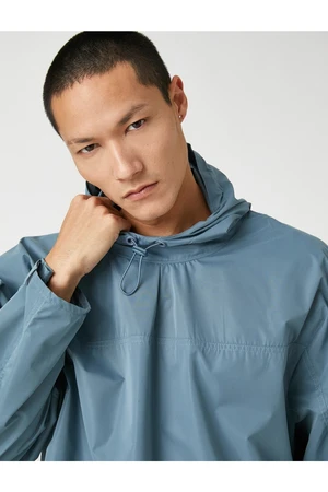 Koton Sports Oversize Raincoat Hooded Long Sleeve Waterproof