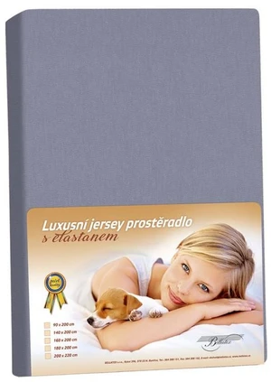 Jersey s elastanom prestieradlo 100x200 344 tm. šedá KL8