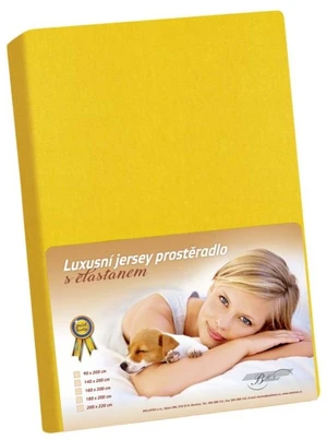 Jersey s elastanom prestieradlo 160x200 305 sýta žltá KL3