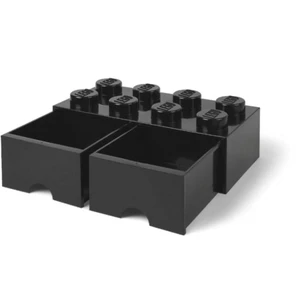 LEGO® Úložný box 8 s šuplíky 25 x 50 x 18 cm - čierna