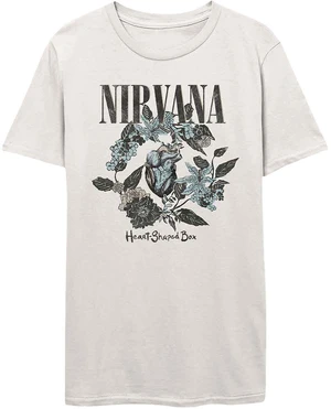 Nirvana Camiseta de manga corta Heart Shape Box Unisex Blanco L