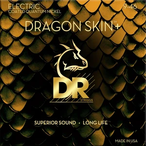 DR Strings Dragon Skin+ Coated Light to Medium 9-46 Cuerdas para guitarra eléctrica