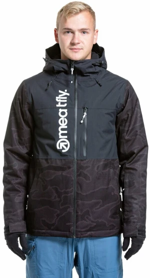 Meatfly Manifold Mens SNB and Ski Jacket Morph Black S Giacca da sci