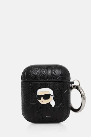 Obal na Karl Lagerfeld AirPods 1/2 černá barva, KLA2PGKIPK