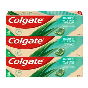 COLGATE Natural Extracts Aloe Vera zubní pasta 3 x 75 ml