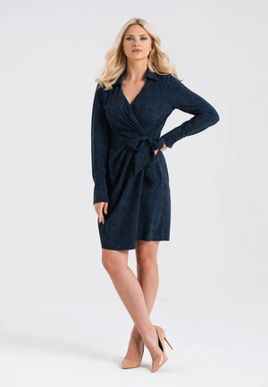 Look Made With Love Woman's Dress 743 Beatrice Navy Blue