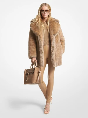 Michael Kors Kabát - COYOTE FX FUR COAT hnedý