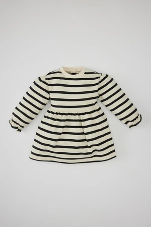 DEFACTO Baby Girl Striped Long Sleeve Dress