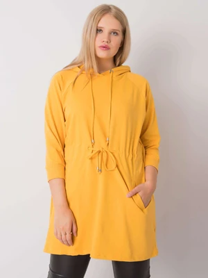 Yellow long sweatshirt plus size