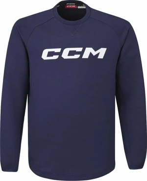 CCM Locker Room Fleece Crew SR Navy Dlhé rukávy S SR