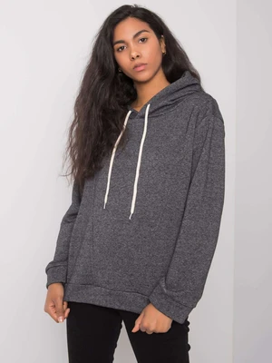 Women's hoodie in dark gray color