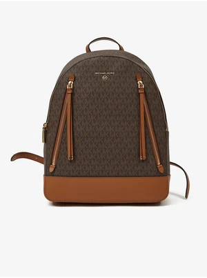 Dark Brown Women's Patterned Backpack Michael Kors - Women