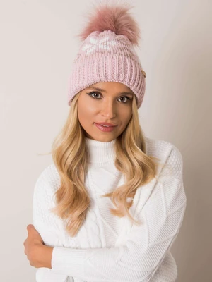 RUE PARIS Light pink winter hat