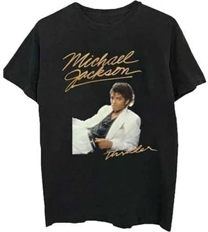 Michael Jackson T-shirt Thriller White Suit Unisex Black L