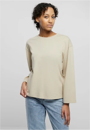 Women's Organic Oversized Wet Sand Long Sleeve