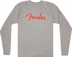 Fender Tricou Spaghetti Logo LS Heather Gray M