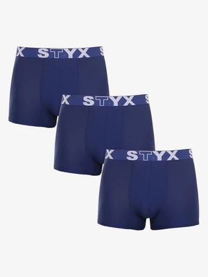 Styx Boxerky 3 ks Modrá