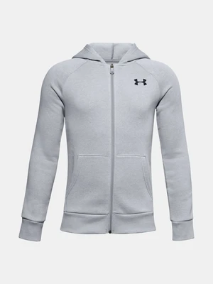 Under Armour Mikina Ua Rival Cotton Fz Hoodie-Gry - Kluci