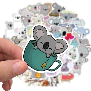 10/50pcs Cartoon Animal Koala Series Sticker Waterproof Self-adhesive Material Children's Toy Sticker DIY Skateboard Luggage