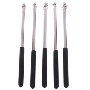 1PC Extendable Hand Pointer Stainless Steel Flag Pole Sponge Handle Hand-held Teaching Rod Guide Telescopic Flagpole