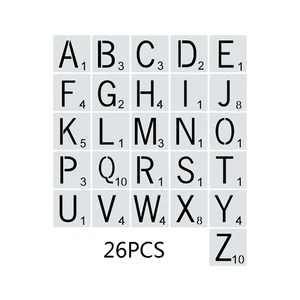 26pcs/set Letters Stencils Drawing Template DIY Painting Scrapbooking Embossing Album Card