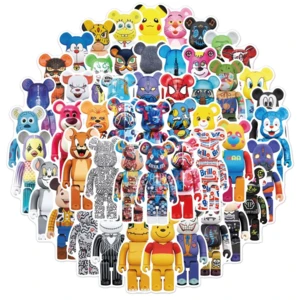 10/50PCS Bearbrick Stickers Cute Anime Sticker Motorcycle Luggage Guitar Cartoon Waterproof Graffiti Decal Children Toy Gifts