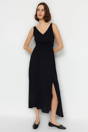 Trendyol Black Low-Cut Dress