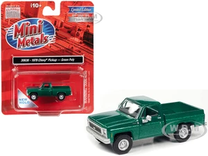 1979 Chevrolet Fleetside Pickup Truck Green Metallic 1/87 (HO) Scale Model Car by Classic Metal Works