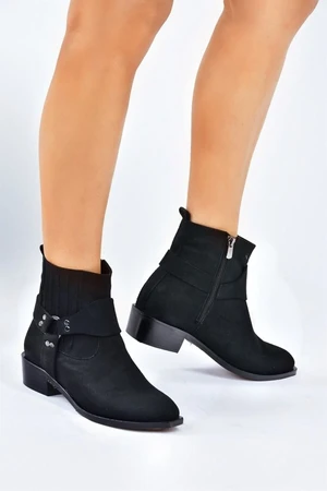 Fox Shoes Black Suede Women's Boots