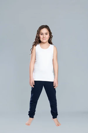 Tosia Girls' Tank Top with Wide Straps - White