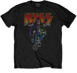 Kiss Tričko Neon Band Unisex Black 2XL