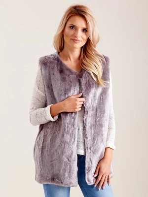 Dámska vesta Fashionhunters Faux Fur