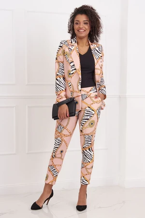 Elegant trousers with a powder pattern