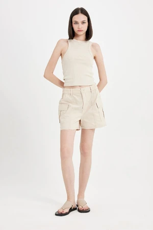 DEFACTO Regular Fit Regular Waist Short Leg Poplin Shorts