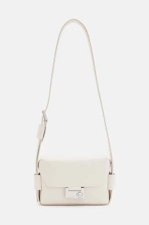 Kožená kabelka AllSaints FRANKIE CROSSBODY bílá barva, WB572X