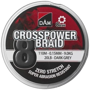 DAM Crosspower 8-Braid Dark Grey 0,20 mm 150 m 12,6 kg Trecciati