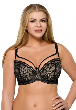 Ava 1396 Crystal černá Podprsenka měkká plus size 90G černá