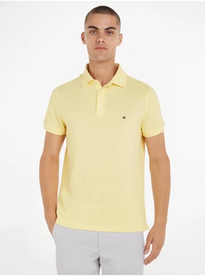 Žluté pánské polo tričko Tommy Hilfiger - Pánské