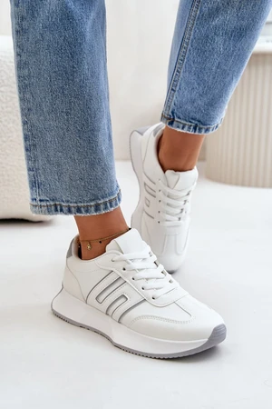 Sneakers Women's platform sports shoes white-grey Thari