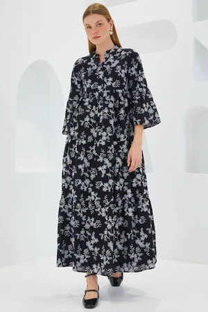 Bigdart 2469 Linen Dress - D. Black