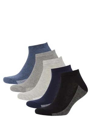 DEFACTO Men's 5-Piece Cotton Booties Socks