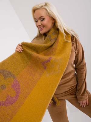 Dark yellow women's winter scarf