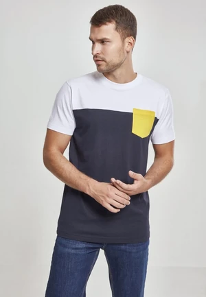 3-Colored Pocket T-Shirt NVY/WHT/CHROMEYELLOW