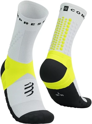 Compressport Ultra Trail V2.0 White/Black/Safety Yellow T1 Calcetines para correr