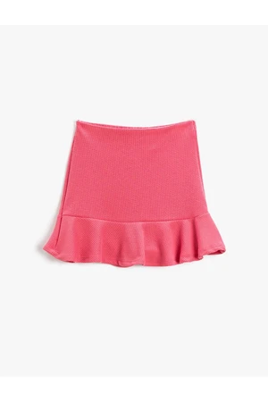 Koton Mini Skirt Frilled Elastic Waist