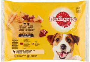 PEDIGREE Kapsička s hovädzím, jahňacím a močacím v šťave 4pack