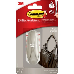 3M  Kovový dizajnový háčik Command ™ Medium (d x š x v) 79 x 29 x 29 mm kov Množstvo: 1 ks