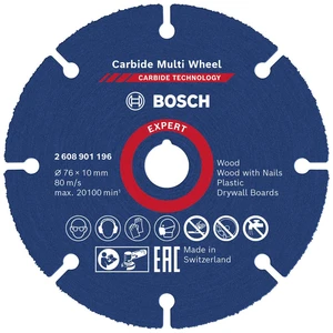 Bosch Accessories EXPERT Carbide Multi Wheel 2608901196 rezný kotúč rovný 1 ks 76 mm 10 mm 1 ks